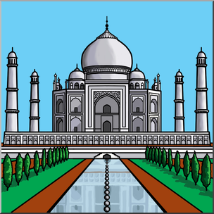 Taj Mahal Clipart color