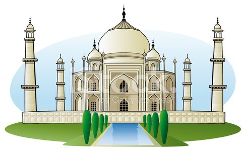 Taj Mahal, India Clipart Image