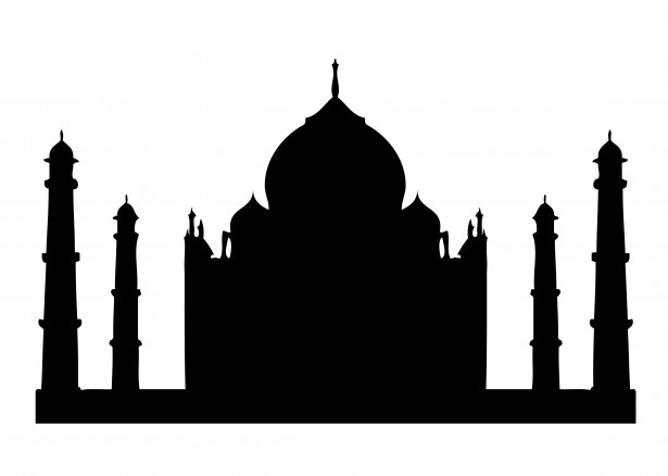 Taj Mahal Silhouette Clipart Free Stock Photo
