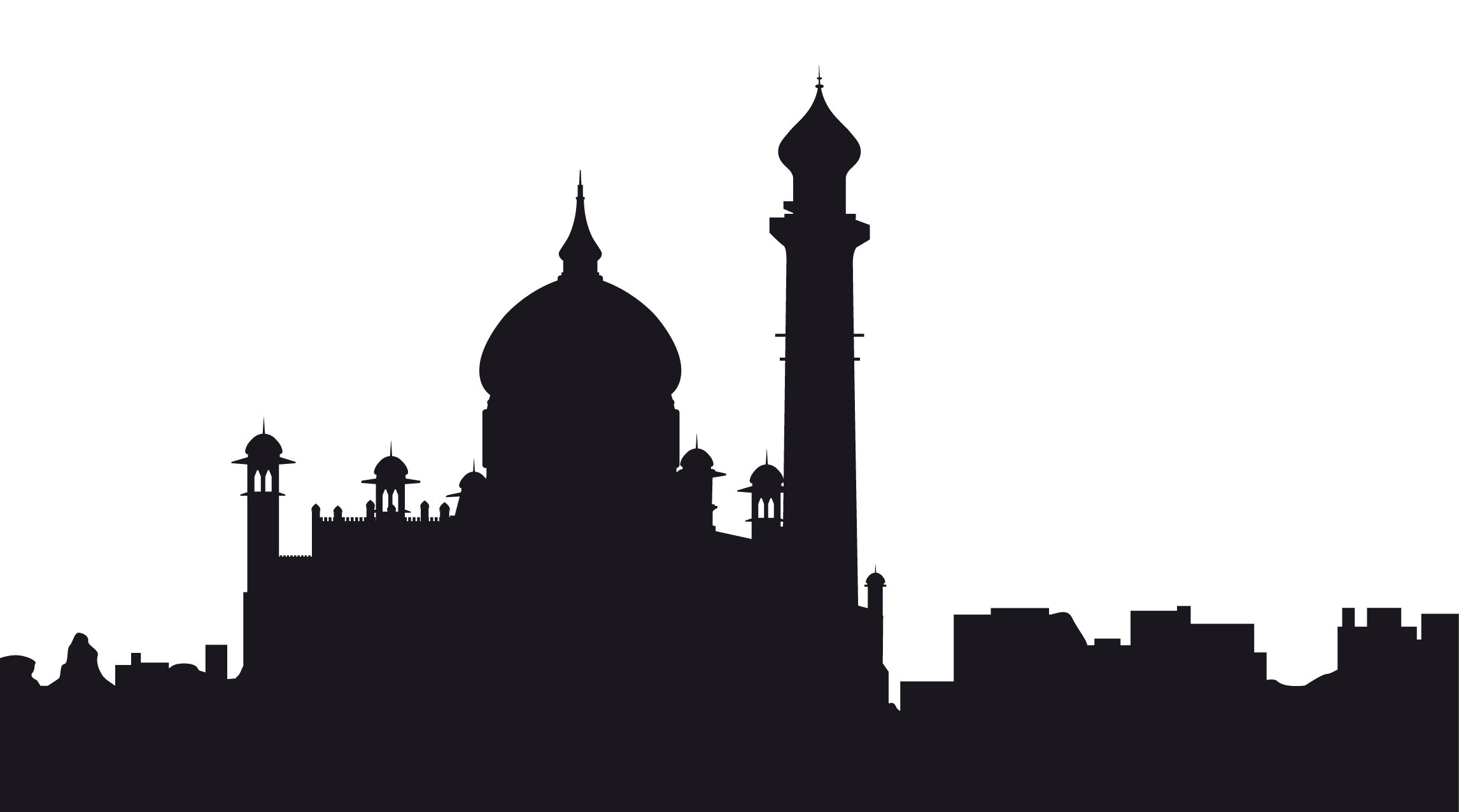 Black Taj Mahal Vector graphics Image Silhouette