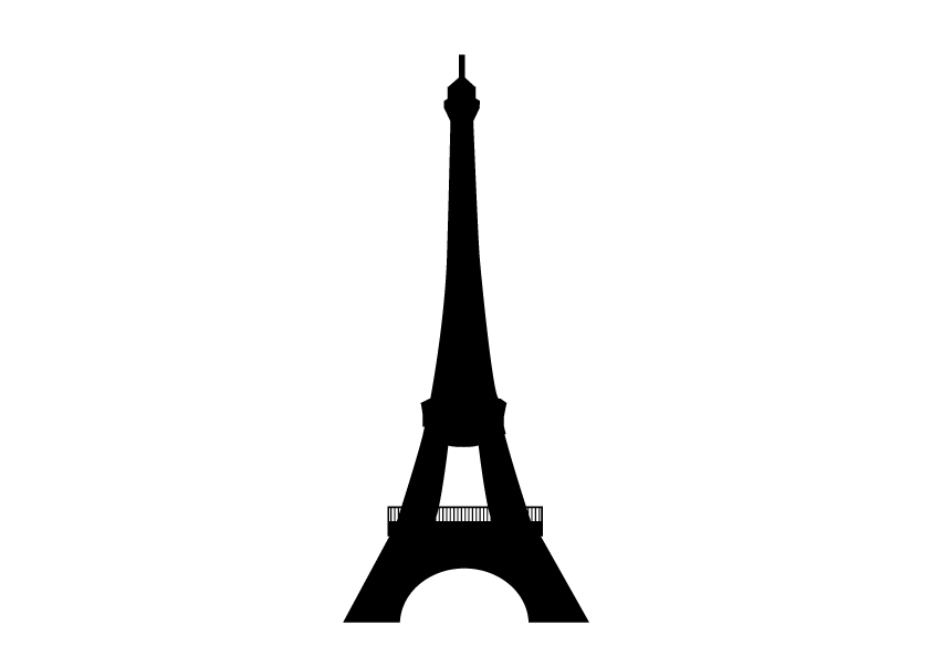 Eiffel Tower Silhouette Paper Clip art