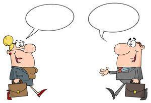 People clipart image business man and woman talking