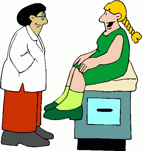 Doctor talking patient.
