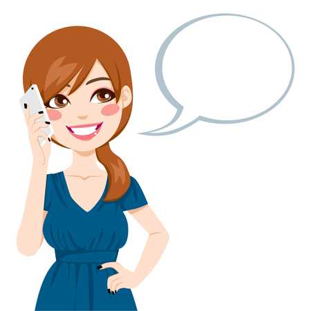 Talking on phone clipart
