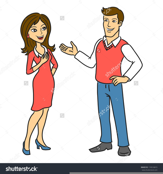 Clipart Two Persons Talking