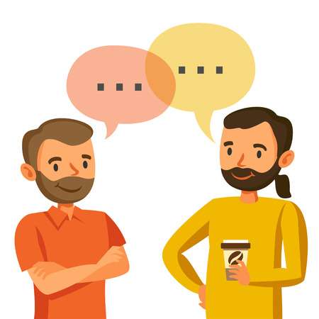 Two person talking clipart