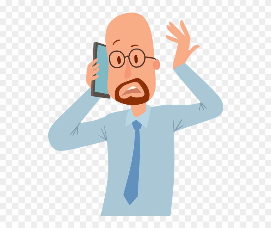 People Talking With Phone Vector Clipart