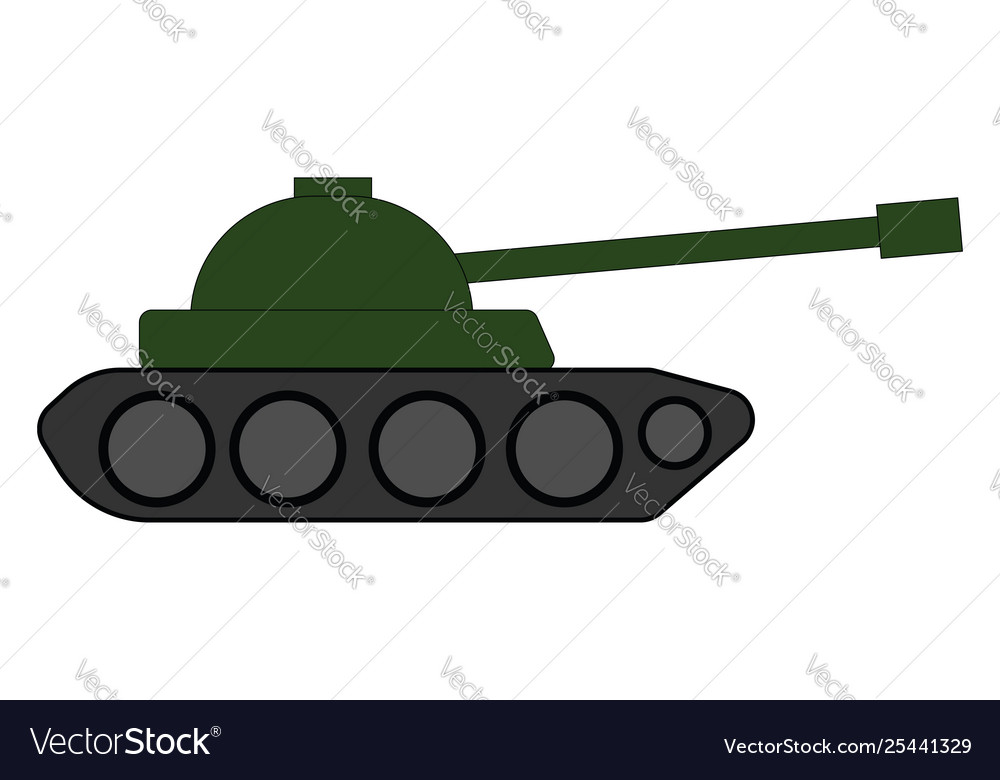 Clipart panzer over white background viewed