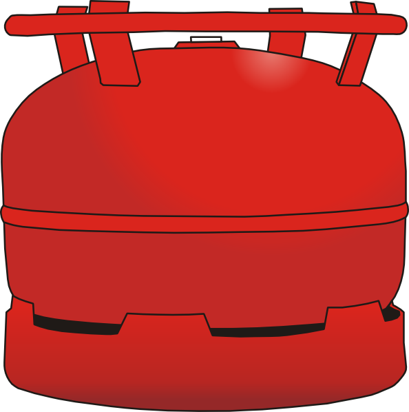 Red gas tank.