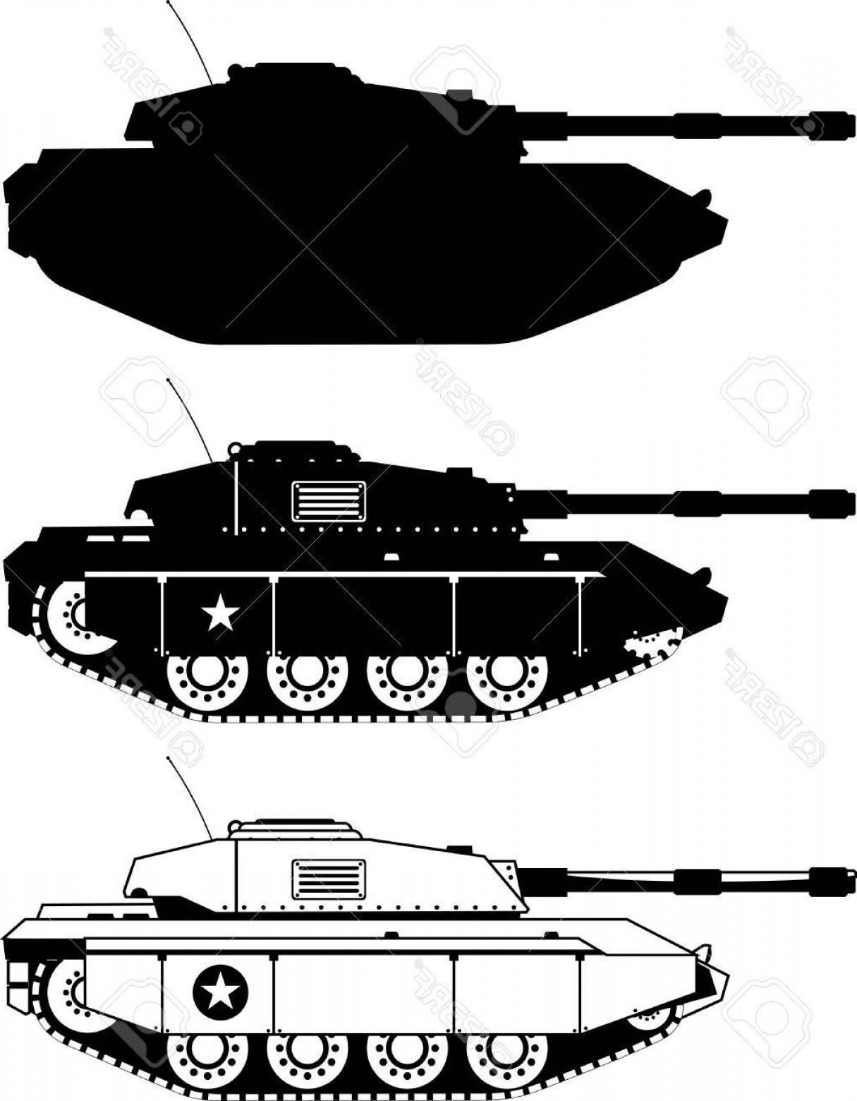 Tank vector art.