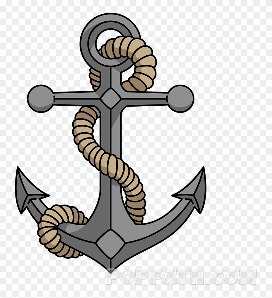 How draw anchor.