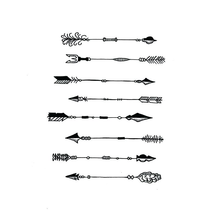 Tribal arrows tattoo.