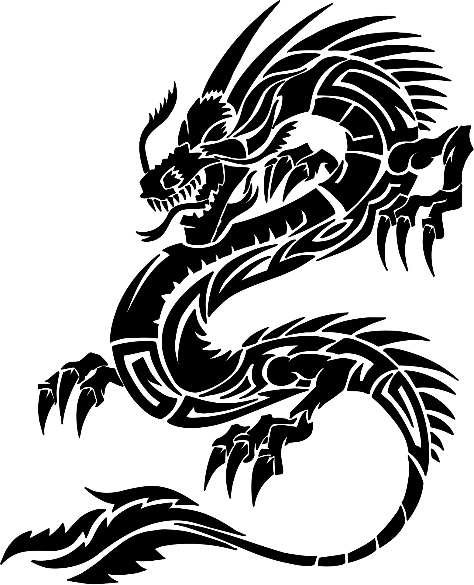 Free Dragon Tattoo, Download Free Clip Art, Free Clip Art on