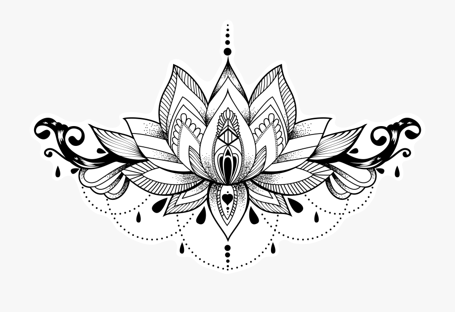 Lotus tattoos clipart.