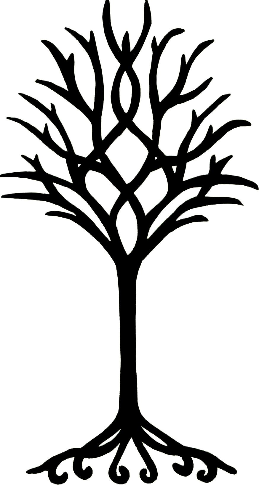 Simple tree Colouring Pages