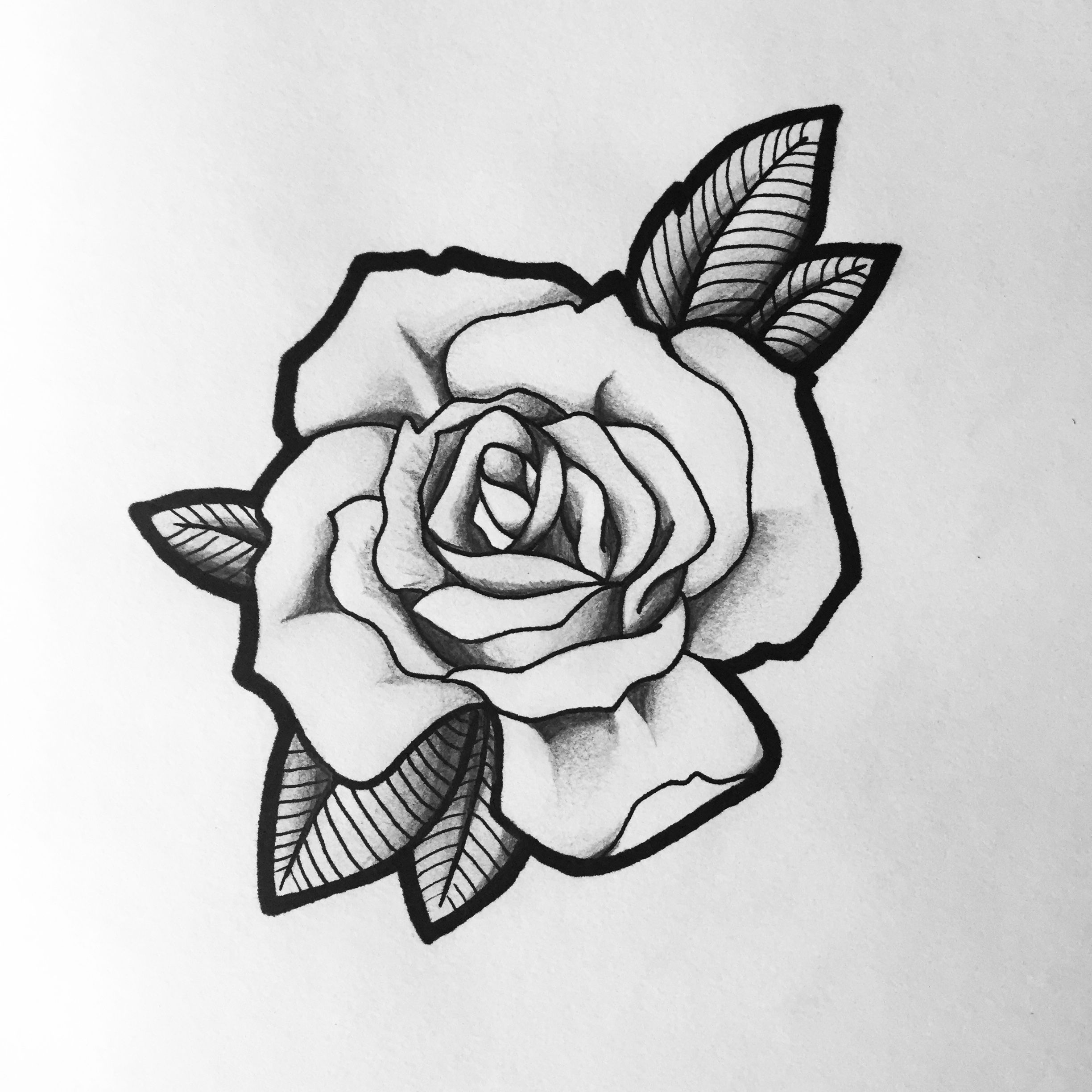 Rose tattoo design.