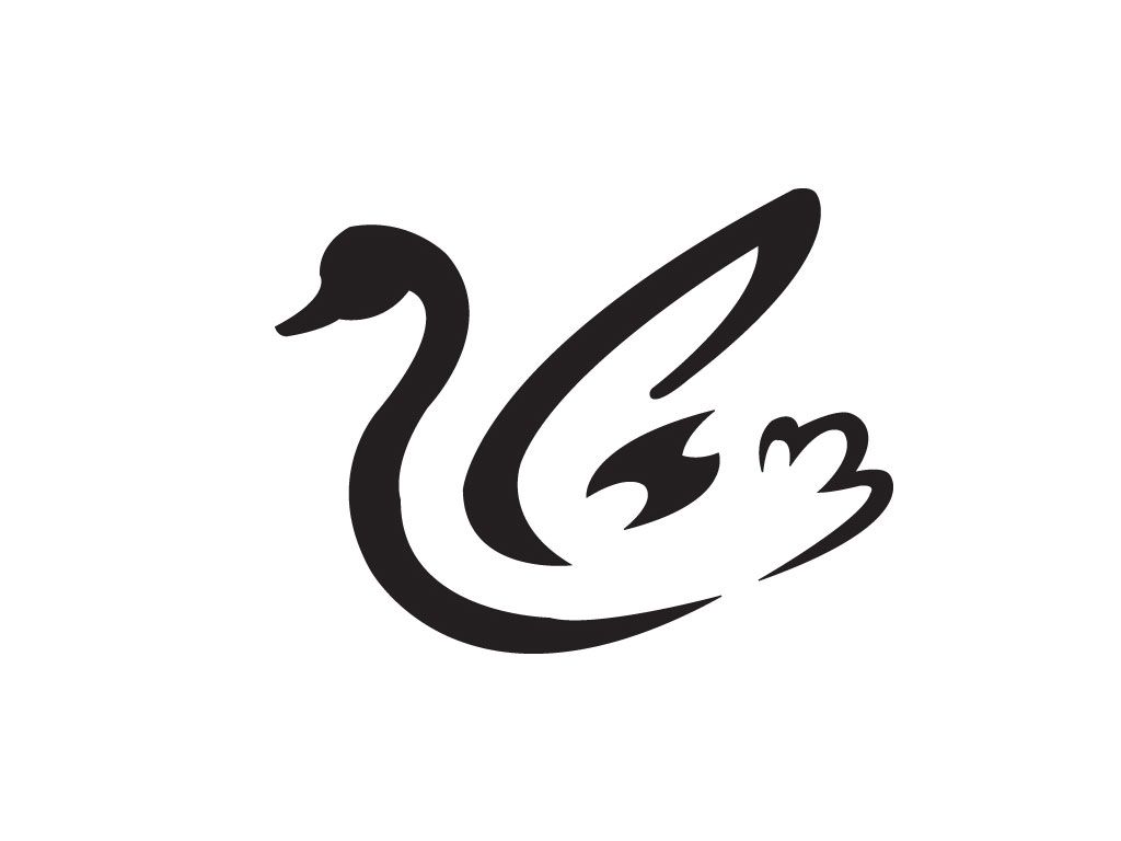 Simple swan shade tattoo