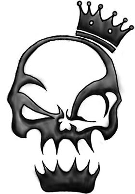 Skull tattoo clipart.