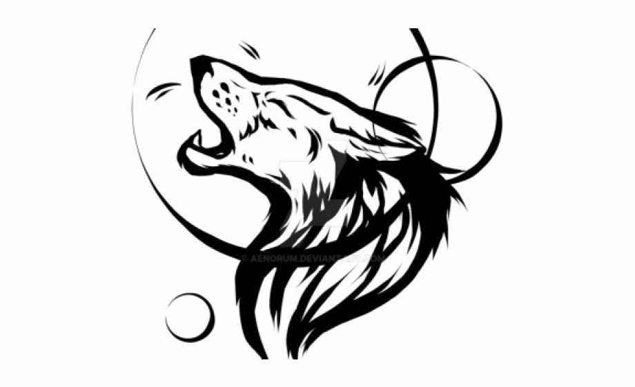 Wolf Tattoos Clipart Outline