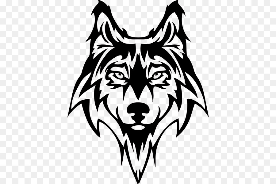 Wolf logo clipart.