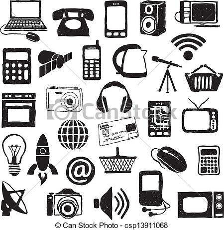 Technology Clipart Black And White