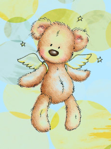 Angel teddy bear clipart
