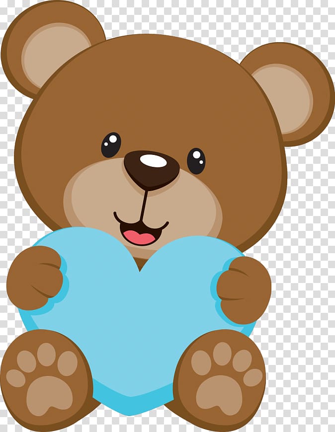 Bear holding heart illustration, Teddy bear Baby shower