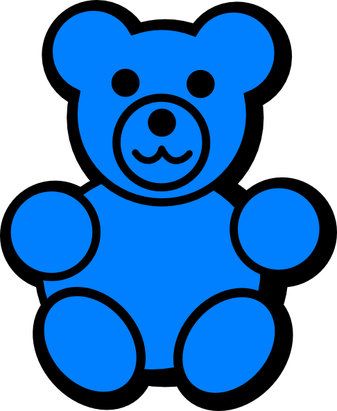 Cliparts blue teddy.