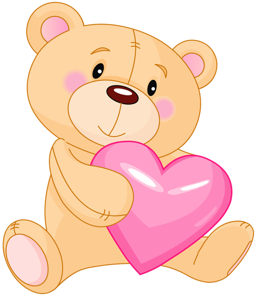 Teddy bear with heart clipart