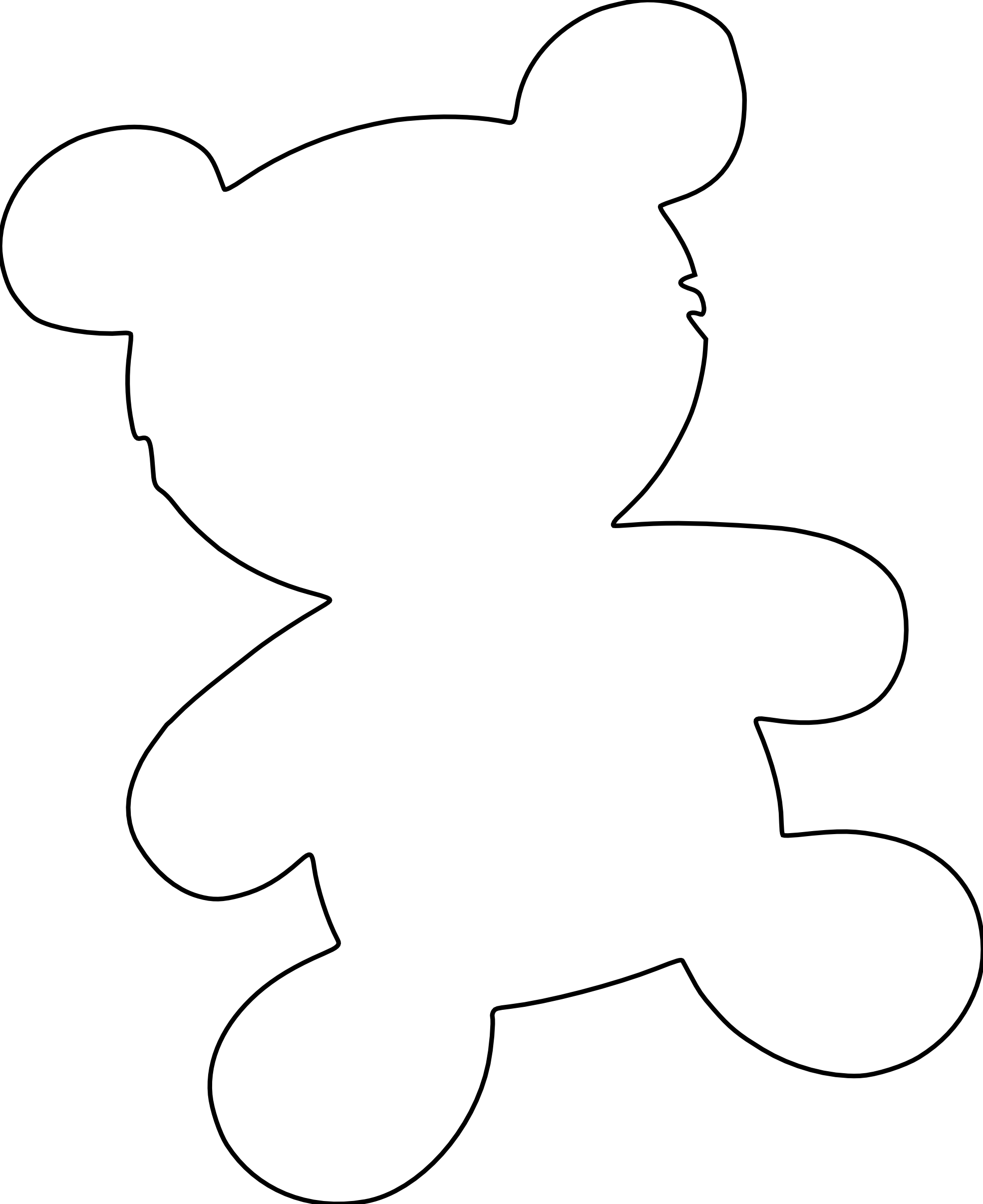 Free Outline Of A Teddy Bear, Download Free Clip Art, Free