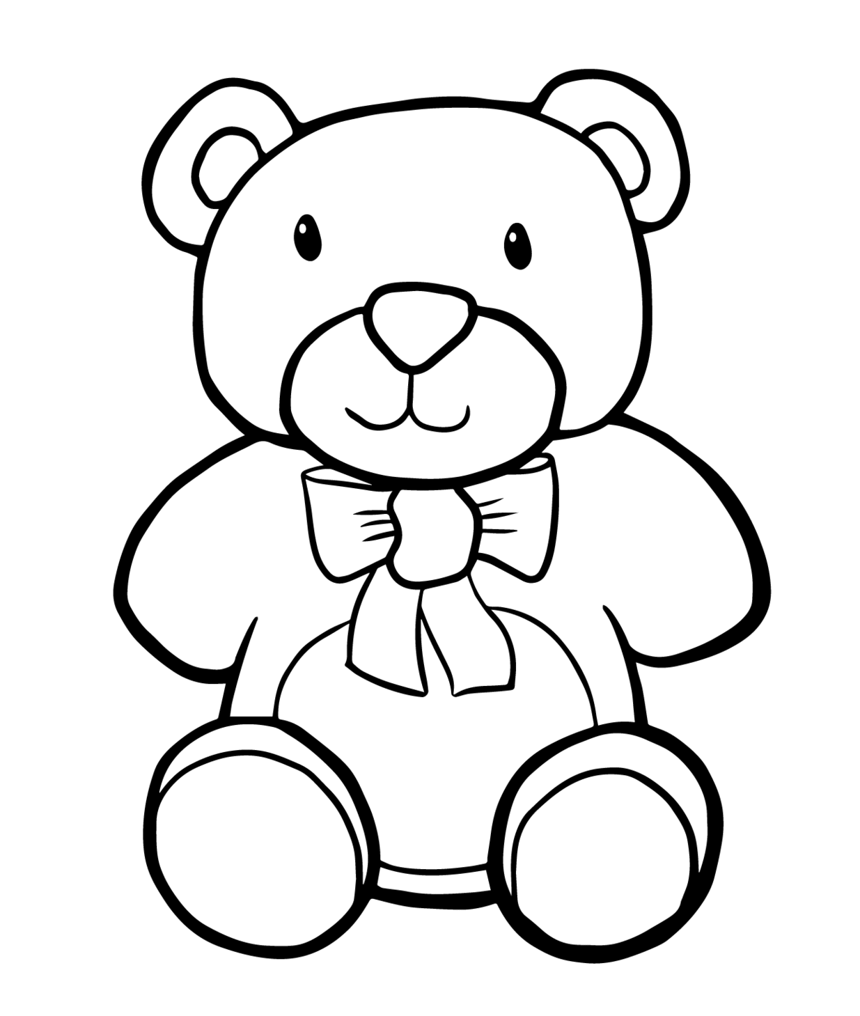 Teddy bear clipart black and white pencil in color teddy gif