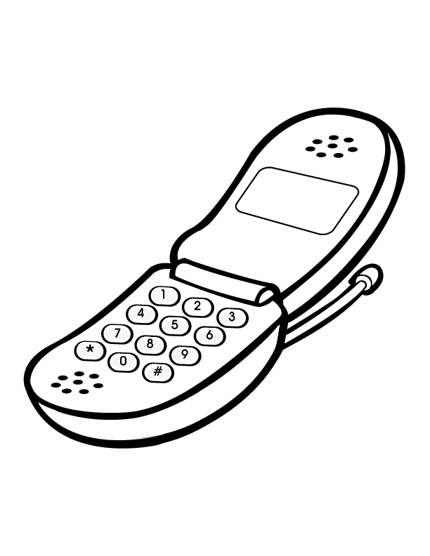 Free Cell Phone Coloring Page, Download Free Clip Art, Free