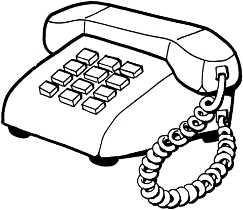 Home Telephone coloring page