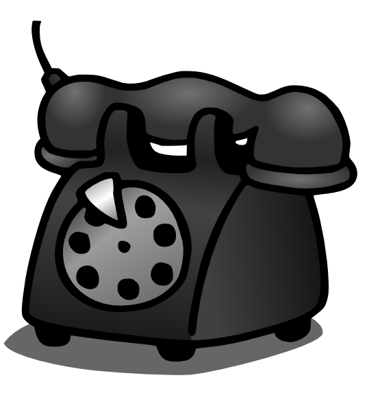 Old telephone clipart.