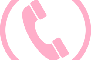 Pink telephone clipart.
