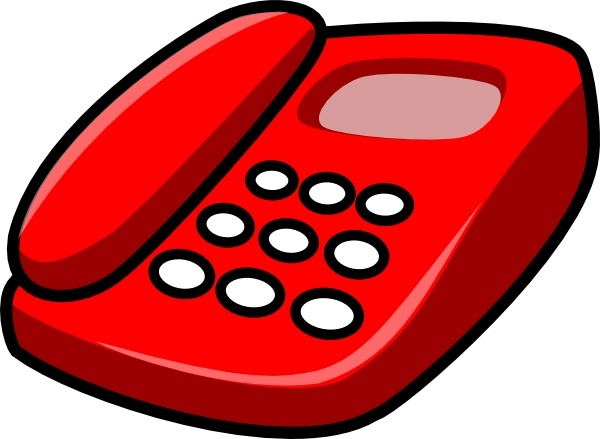 Red Telephone clip art Free vector in Open office drawing