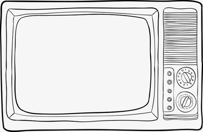 Tv Sketch, Tv Clipart, Vintage Tv PNG Transparent Clipart