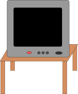 Television On A Table Clip Art at Clker