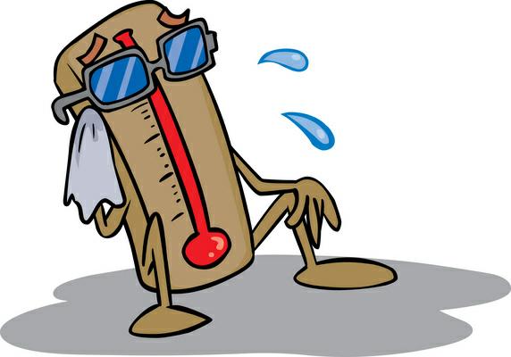 A Empty Cartoon Temperature Thermometer
