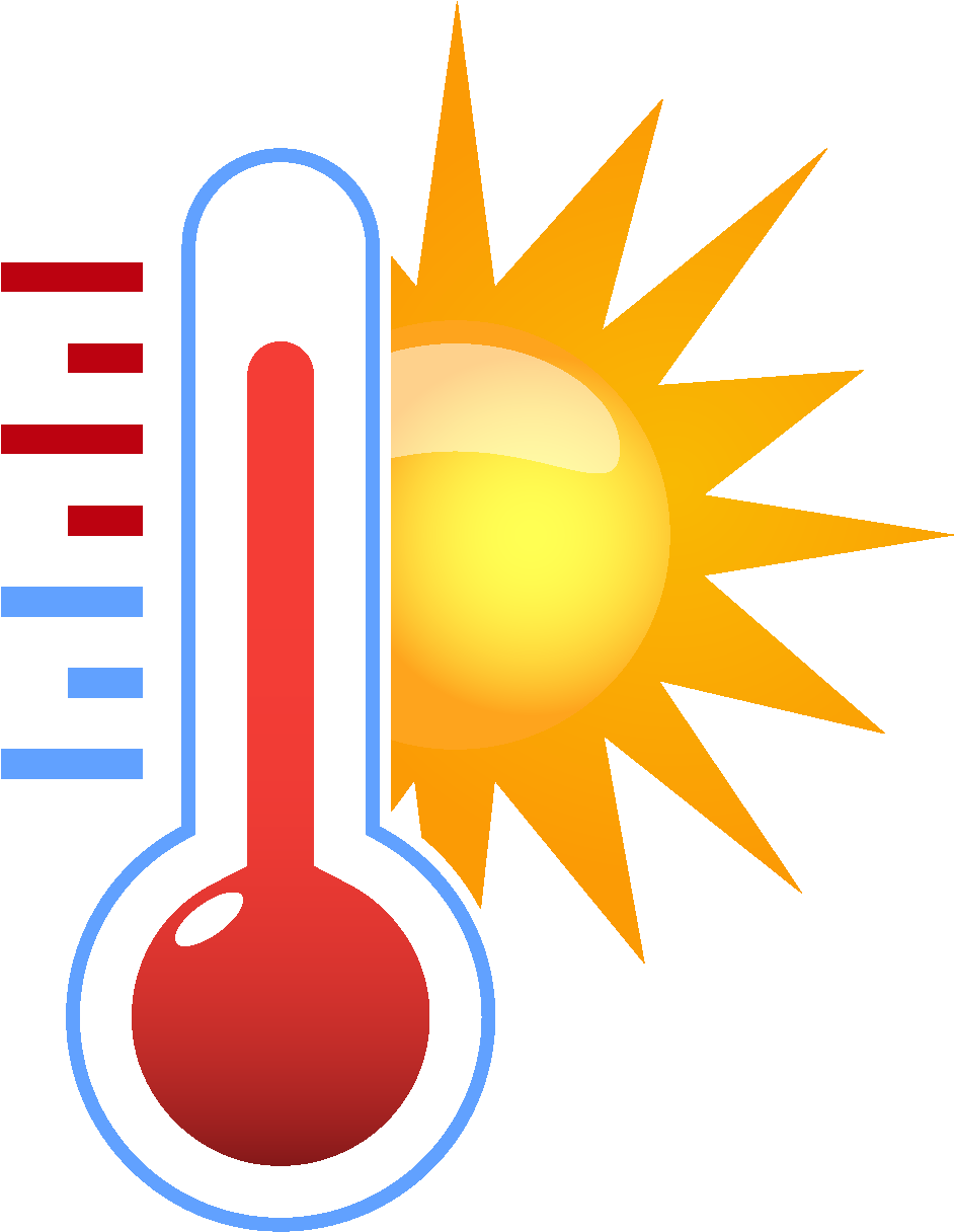 Cartoon Sun Temperature Element