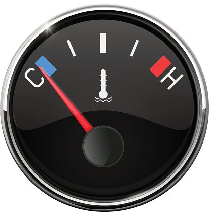 Car temperature gauge.