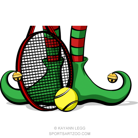Tennis christmas elf.
