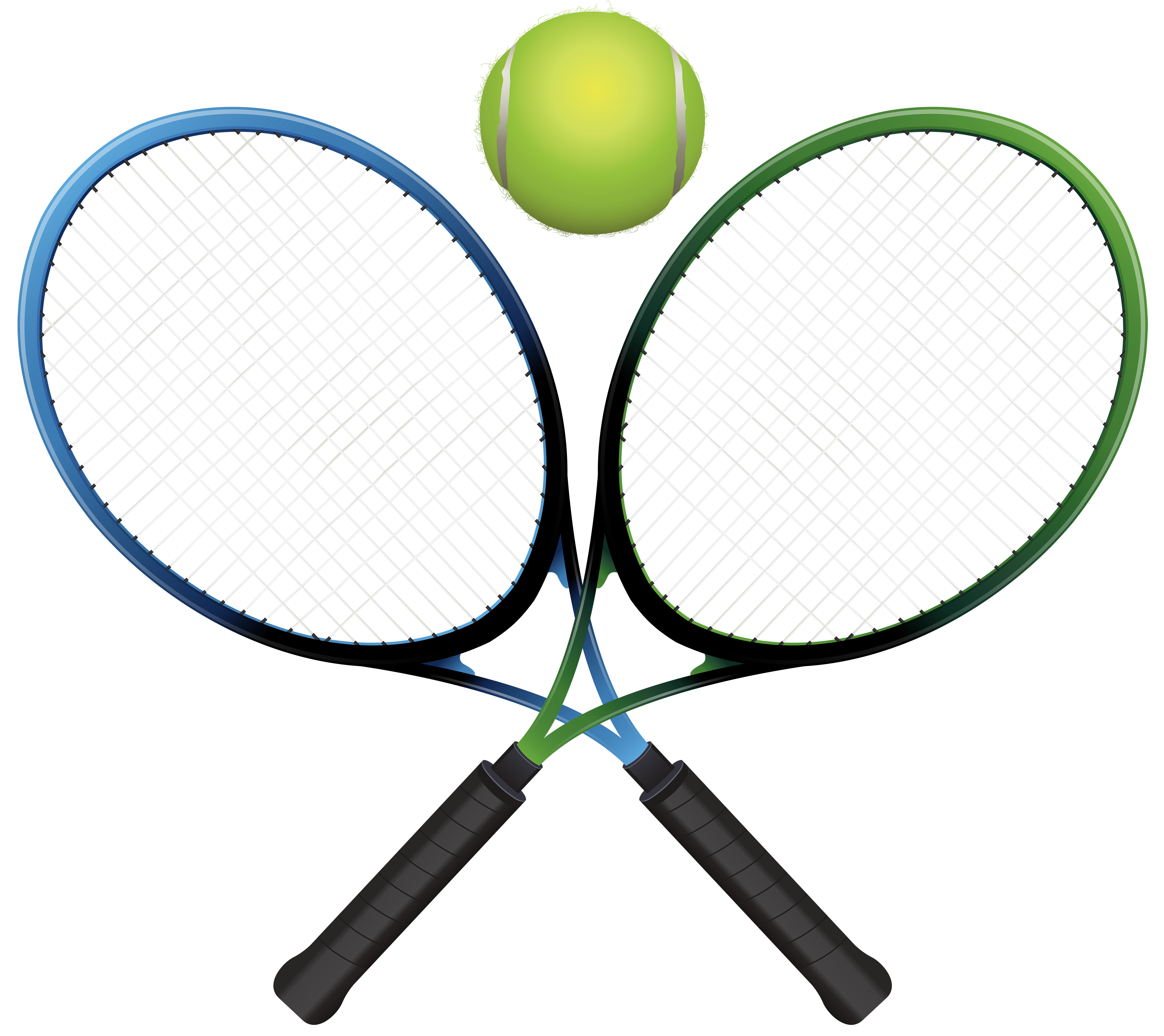 Tennis Rackets and Ball PNG Clipart