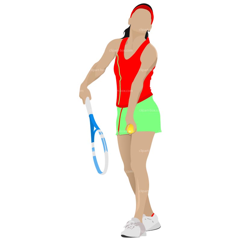 Girl Tennis Clipart