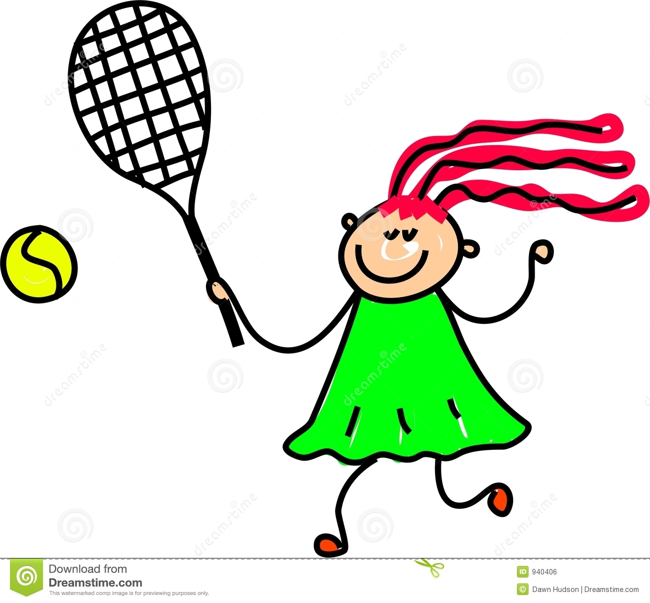 Girl tennis clipart.