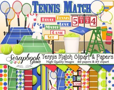 Tennis sports clipart.