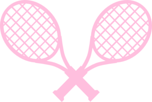 Pink tennis rackets.