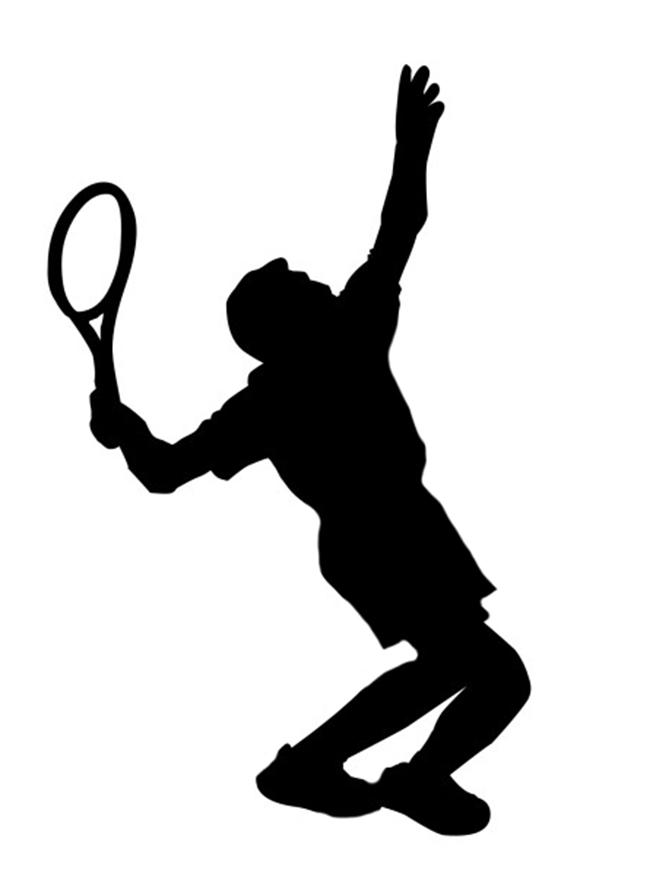Men and women shadow clipart tennis no background