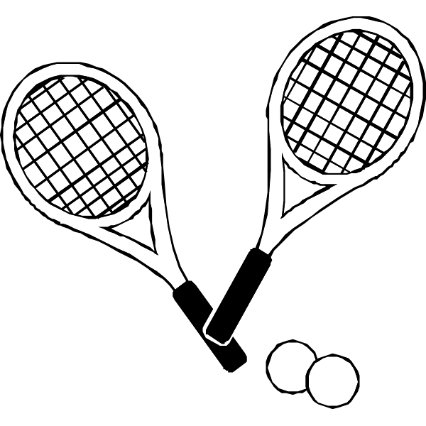 Free Tennis Black And White Clipart, Download Free Clip Art