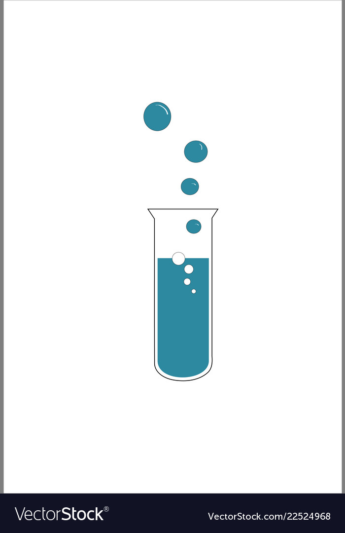 Test tube with bubbles